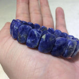 Natural Sodalite Stone Beads Bracelet Gemstone Bangle for Woman