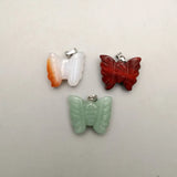 Natural Stone Butterfly Pendant Charms Animal Pendants 12pcs/lot