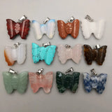 Natural Stone Butterfly Pendant Charms Animal Pendants 12pcs/lot
