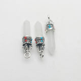 Crystal Pillar Pendant Necklace for Jewelry Making