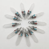 Crystal Pillar Pendant Necklace for Jewelry Making