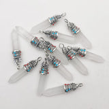 Crystal Pillar Pendant Necklace for Jewelry Making