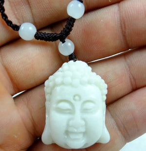 Quartz Crystal Buddha Head Pendant for DIY Jewelry Making
