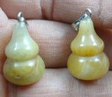 Natural Stone Quartz Crystal Tiger Eye Gourd Shape Charms Pendants