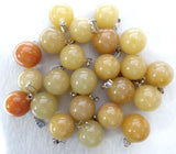 Natural Stone Round Ball Pendant for DIY Jewelry Making