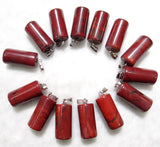 Natural Stone Cylinder Pendant for DIY Jewelry Making