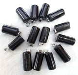 Natural Stone Cylinder Pendant for DIY Jewelry Making