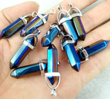 Stone Turquoises Quartz Crystal Lapis Charms Pendant for DIY Jewelry 24pcs
