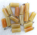 Natural Stone Turquoises Cylinder Charms Pendants DIY Jewelry