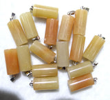 Natural Stone Turquoises Cylinder Charms Pendants DIY Jewelry