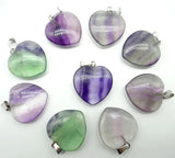 Mixed Stone Heart Pendants for DIY Jewelry Making