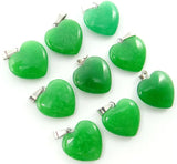 Mixed Stone Heart Pendants for DIY Jewelry Making