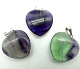 Mixed Stone Heart Pendants for DIY Jewelry Making