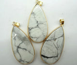 Tiger Eye Turquoises Teardrop Pendant for DIY Jewelry Making