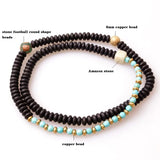 Natural Stone Bead Copper Bracelet for Yoga Meditation