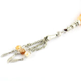 Frosted Stone Muslim Bracelet with Metal Accessories