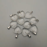 Stone Crystal Heart Pendant Necklace for Jewelry Making 15MM Charm Accessories