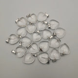 Stone Crystal Heart Pendant Necklace for Jewelry Making 15MM Charm Accessories