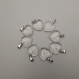 Stone Crystal Heart Pendant Necklace for Jewelry Making 15MM Charm Accessories