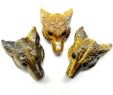 Fluorite Quartz Crystal Wolf Head Pendant for DIY Jewelry Making