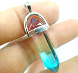 Natural Stone Hexagonal Charm Pendants for DIY Jewelry 24PC