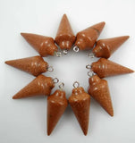 Natural Stone Pendulum Pendant for DIY Jewelry Necklaces
