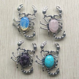 Stone Alloy Scorpion Shape Brooch Pendant for DIY Jewelry Making