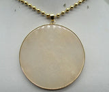 Natural Stone Tiger Eye Quartz Crystal Turquoises Lapis Round Cake Pendant