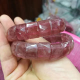 Natural Strawberry Quartz Stone Bracelet for Women