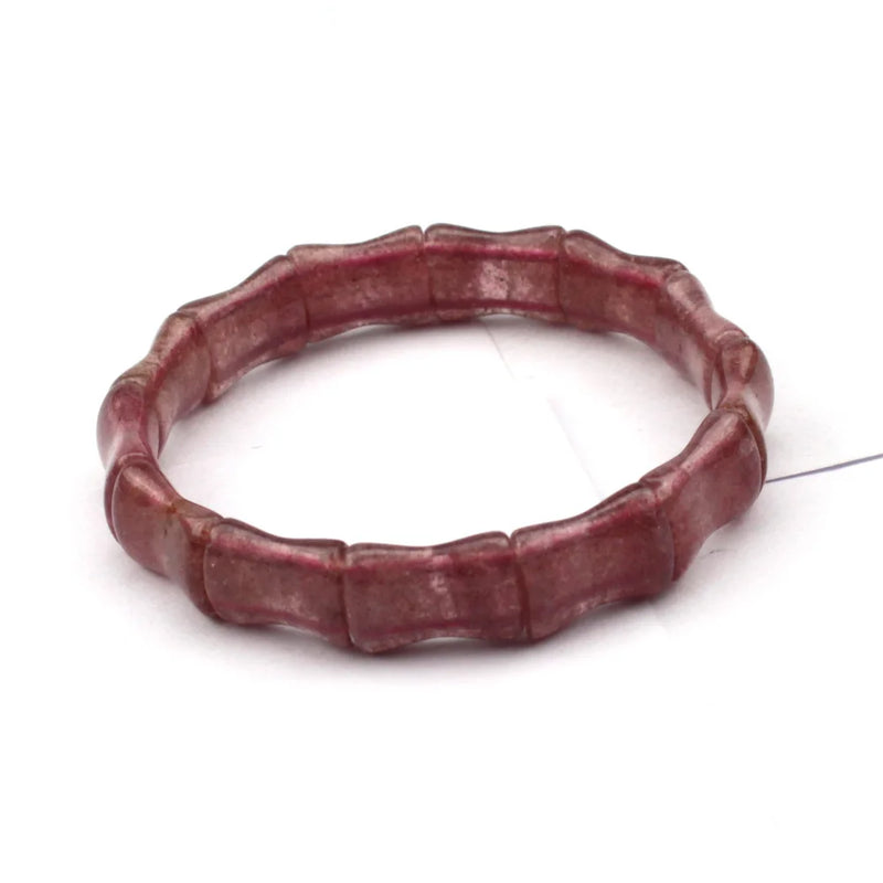 Strawberry Quartz Stone Beads Bracelet Natural Gemstone DIY Jewelry