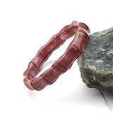 Strawberry Quartz Stone Beads Bracelet Natural Gemstone DIY Jewelry