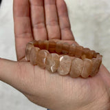 Natural Sunstone Beads Bracelet Gemstone Bangle for Women