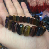 Natural Tiger Eye Stone Beads Bracelet Gem Stone Bangle for Woman