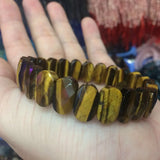 Natural Tiger Eye Stone Beads Bracelet Gem Stone Bangle for Woman