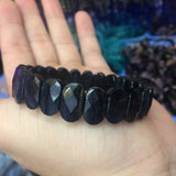 Natural Tiger Eye Stone Beads Bracelet Gemstone Bangle Fine Jewelry