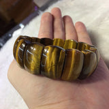 Tiger Eye Stone Beads Bracelet Natural Gemstone Bangle for Men