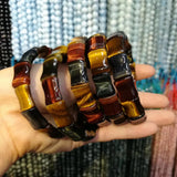 Tiger Eye Stone Beads Bracelet Natural Gemstone Woman Man