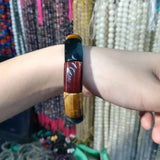 Tiger Eye Stone Beads Bracelet Natural Stone Bangle for Men and Women