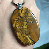 Natural Tiger Eye Stone Beads Pendant Gemstone Necklace Man Woman