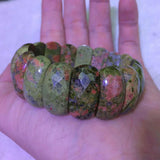 Natural Unakite Stone Beads Bracelet Gemstone Jewelry for Women