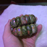 Natural Unakite Stone Beads Bracelet Gemstone Jewelry for Women