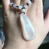 Natural Agate Necklace Pendant Gemstone Jewelry for Women