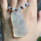 Natural Agate Necklace Pendant Gemstone Fine Jewelry for Women