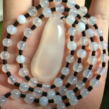 Natural Agate Necklace Pendant Gemstone Jewelry for Women