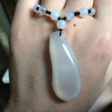 Natural Agate Necklace Pendant Gemstone Jewelry for Women