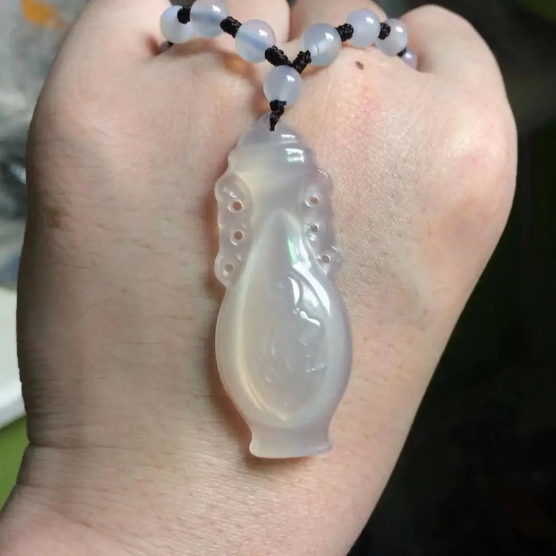 Natural Agate Necklace Pendant Fine Jewelry for Woman