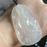 Natural Agate Stone Beads Pendant for Buddhism Prayer