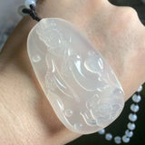 Natural Agate Stone Beads Pendant for Buddhism Prayer