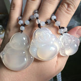 Natural Agate Stone Necklace Pendant
