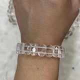 Natural Rock Quartz Crystal Beads Bracelet for Women